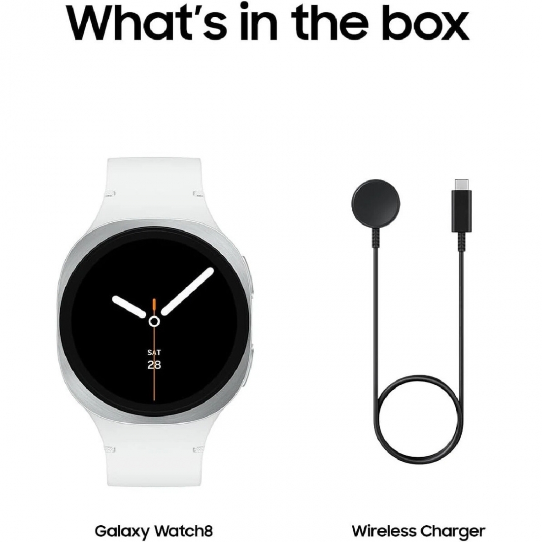 Samsung Galaxy Watch8 40mm Smartwatch with Two Wireless Fast Chargers Silver
